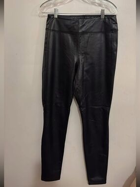 GAP Black Faux Leather Leggings M